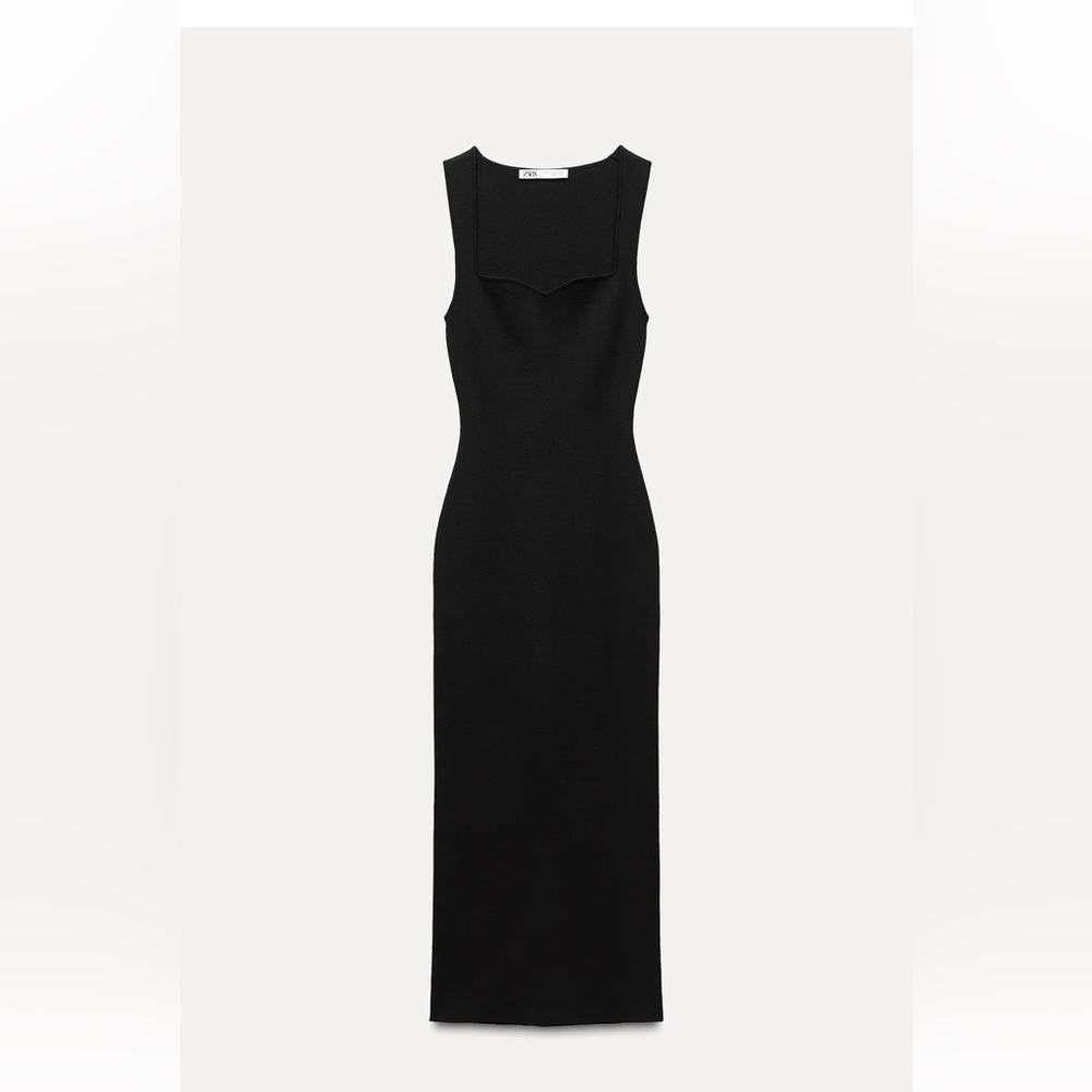 Zara Black Midi Dress new